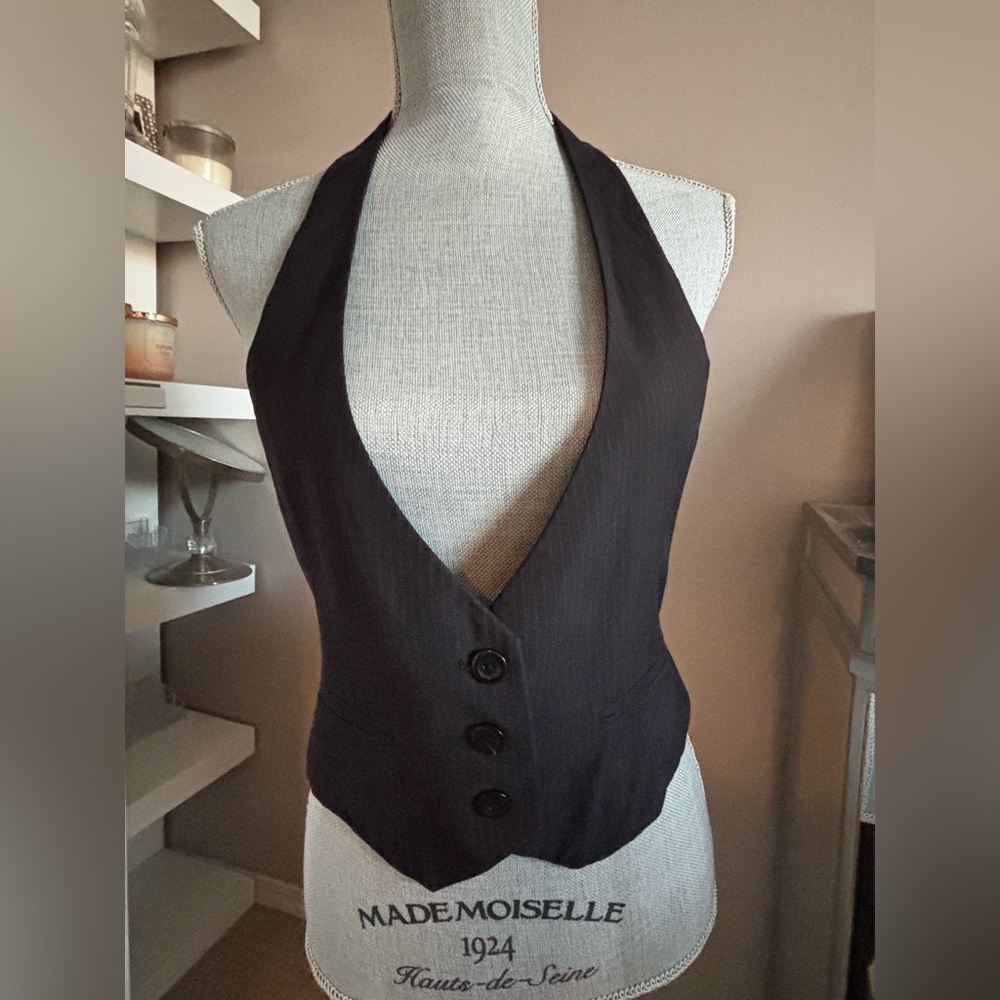 Black Halter Vest